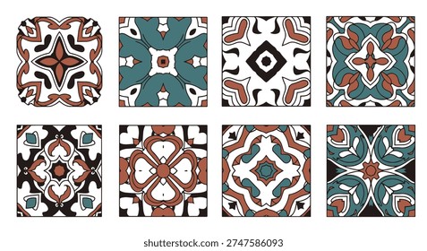 Ornamental Tile Patt abstract smooth color vector