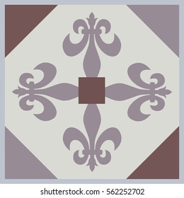 Ornamental tiles pattern. Vector Illustration.