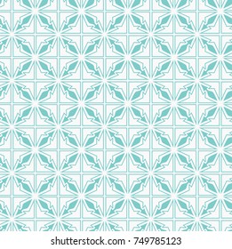 Ornamental tiles seamless vector pattern. Abstract arabesque background.