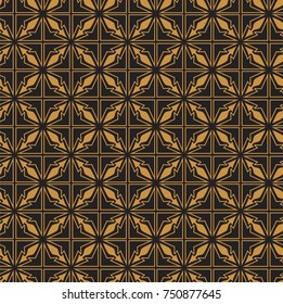Ornamental tiles seamless vector pattern. Abstract arabesque background.