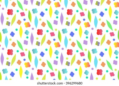 Ornamental, traditional, simple seamless pattern with flowers