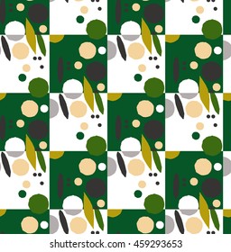 Ornamental, traditional, simple seamless pattern with dot. Cute print in scandinavian style.