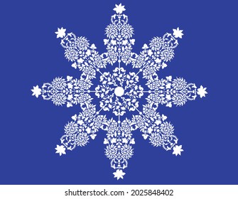 ornamental tree design vector art illustration