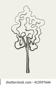 ornamental tree. vector illustration