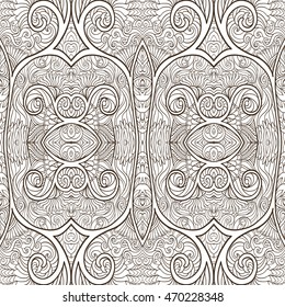 Ornamental Tribal Seamless pattern. Vector illustration.   