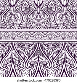 Ornamental Tribal Seamless pattern. Vector illustration.   