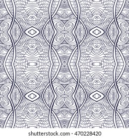 Ornamental Tribal Seamless pattern. Vector illustration.   