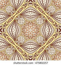 Ornamental Tribal Seamless pattern. Vector illustration.   