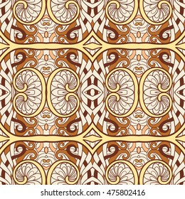 Ornamental Tribal Seamless pattern. Vector illustration.   