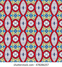 Ornamental Tribal Seamless pattern. Vector illustration.   