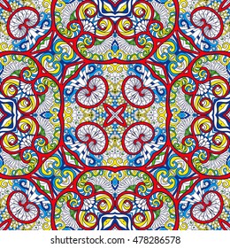 Ornamental Tribal Seamless pattern. Vector illustration.   