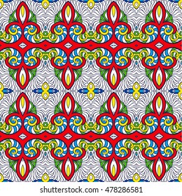 Ornamental Tribal Seamless pattern. Vector illustration.   