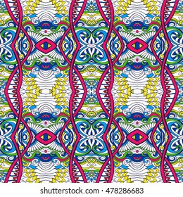 Ornamental Tribal Seamless pattern. Vector illustration.   