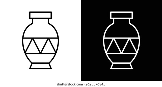 Ornamental vase icon vector for web and mobile app. Symbol isolated.