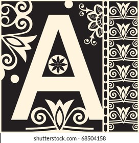 ornamental vector ABC, decorative letter A
