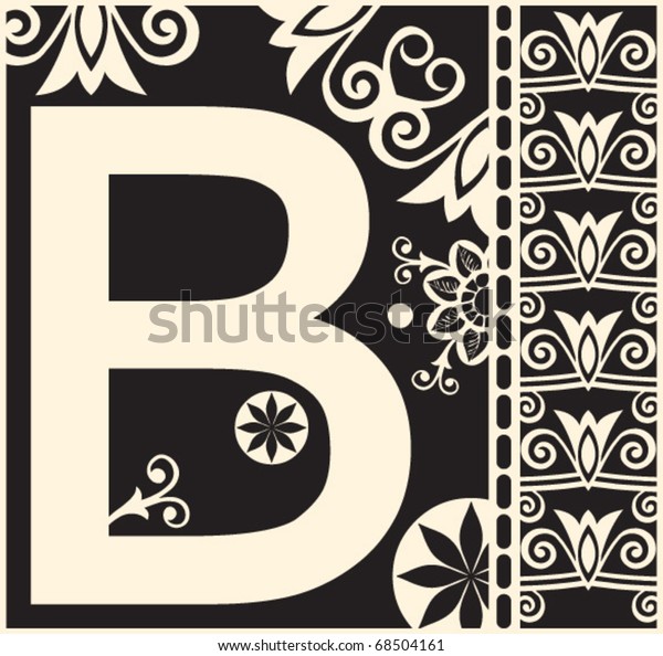 Ornamental Vector Abc Decorative Letter B Stock Vector (Royalty Free ...