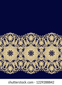Ornamental vector border on dark background