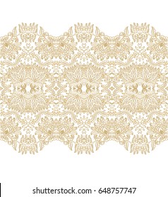 Ornamental vector border pattern on white background