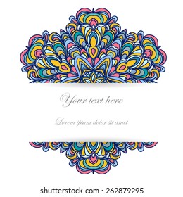 Ornamental vector card
