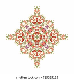 Ornamental vector composition on white background