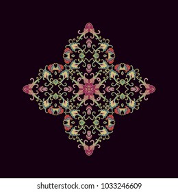 Ornamental vector compositon on dark background