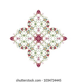 Ornamental vector compositon on white background