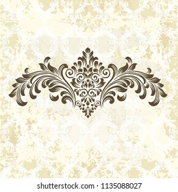 Ornamental vector damask illustrations. Easy to edit. Perfect for invitations or announcements.