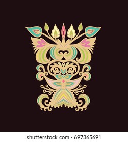 Ornamental vector decorative composition