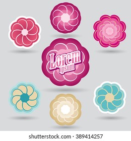 ornamental vector design for beauty and cosmetic services or confectionery, bakery