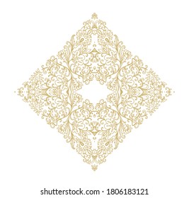 Composición floral vectorial ornamental, viñeta floreciente sobre fondo blanco