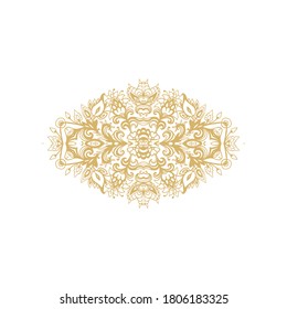 Composición floral vectorial ornamental, viñeta floreciente sobre fondo blanco