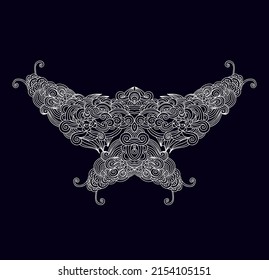 Composición floral vectorial ornamental, vibración floreciente sobre fondo oscuro