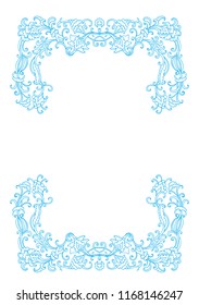 Ornamental vector floral frame  composition