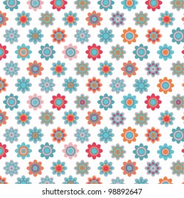 Ornamental vector floral pattern with white background