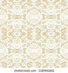 Ornamental vector floral texture