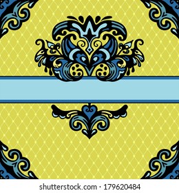 Ornamental vector frame design