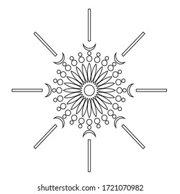 Dekoratives Vektorgrafik-Design. Islamisches Vektorformdesign-Element. 