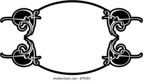 Ornamental Vector Panel/Frame 56 with very clean and exquisite details.