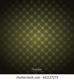 Ornamental vector pattern, arabesque and floral golden elements. Abstract background.
