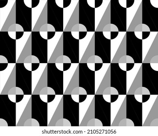 Ornamental vector pattern. Seamless design. Abstract pattern is suitable for posters, postcards, fabric or wrapping paper. Repeating geometric tiles with rhombus and circles.