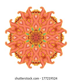 Ornamental vector rosete - mandala on white background 