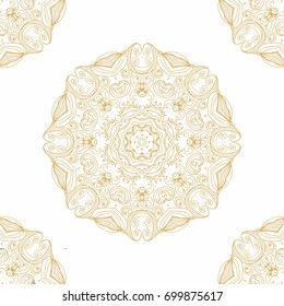 Ornamental vector rosette - mandala on white background