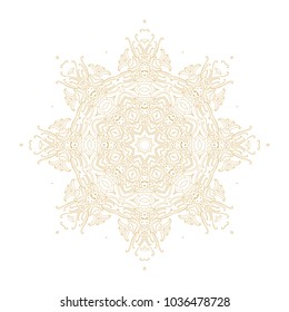 Ornamental vector rosette on white background