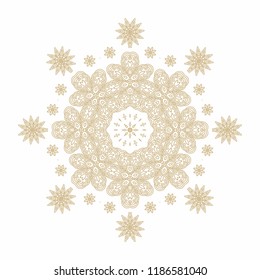 Ornamental  vector rosette - snowflake, mandala