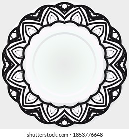 Ornamental vector rosettes. Abstract floral design