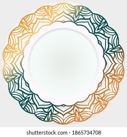 Ornamental vector rosettes. Abstract floral design
