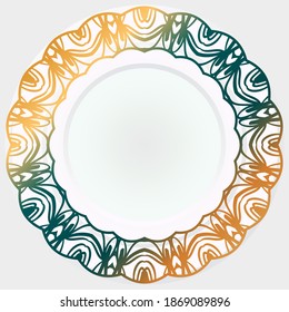 Ornamental vector rosettes. Abstract floral design