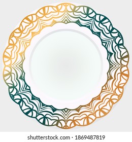 Ornamental vector rosettes. Abstract floral design