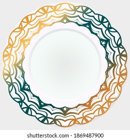 Ornamental vector rosettes. Abstract floral design