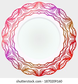 Rosettes vectoriales ornamentales. Resumen de diseño floral. Se Puede Utilizar Para Textil, Tarjeta De Saludo, Libro De Colores, Impresión De Maletas Telefónicas.